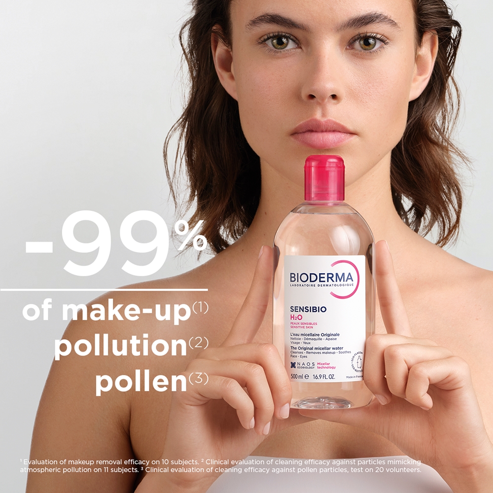 Мицеллярная вода Bioderma Sensibio H2O для чувствительной кожи, набор, 2 x 500 мл — фото 2