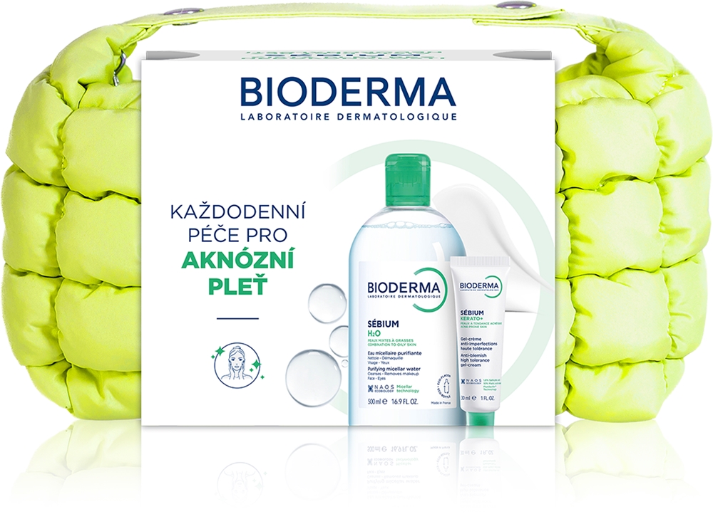 Набор косметики для лица Bioderma Sebium Set для жирной кожи, мицеллярная вода и крем-гель, 1 шт