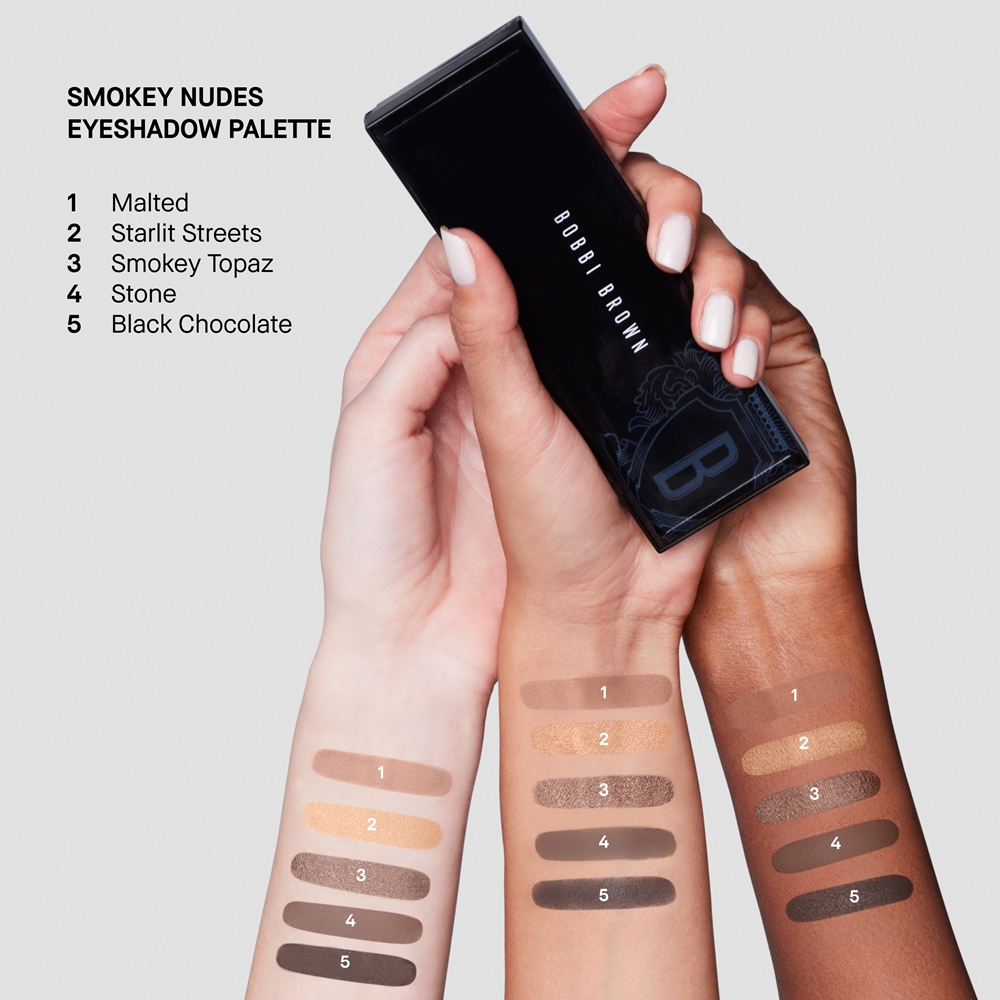 Палетка теней для век Bobbi Brown Nudes Eyeshadow Palette нюдовые оттенки, стойкие, 1 шт, оттенок Smokey Nudes — фото 3