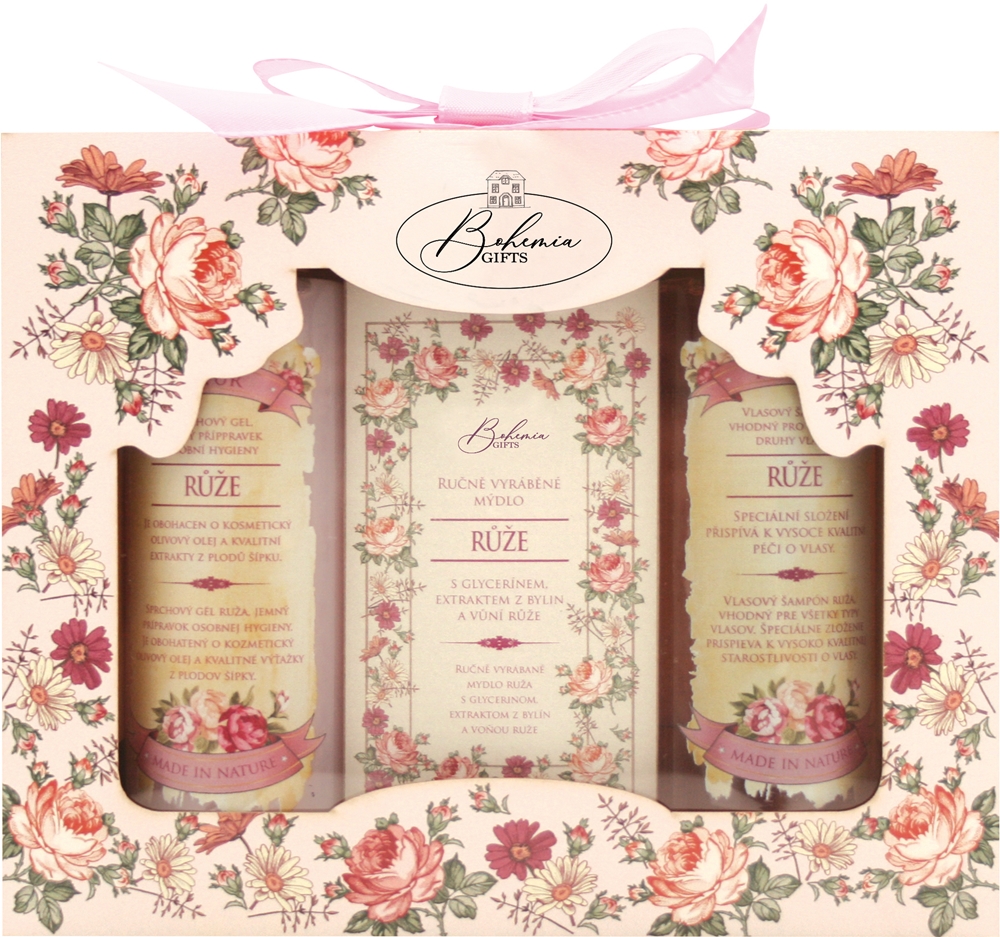 Bohemia Gifts & Cosmetics Rosarium - Набор косметики Bohemia Gifts Cosmetics Rosarium, гель для душа, шампунь и мыло ручной работы, подарочный II.