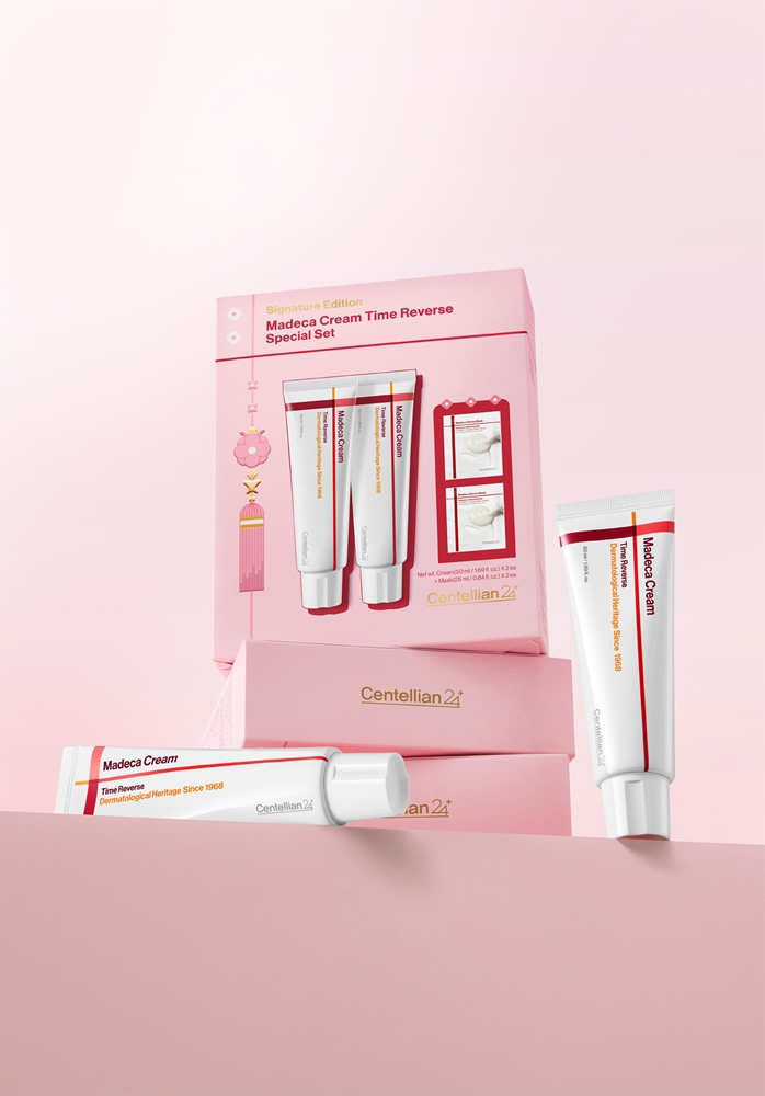 Набор для ухода за лицом Centellian24 Madeca Cream Time Reverse Signature Edition: крем и тканевые маски — фото 2