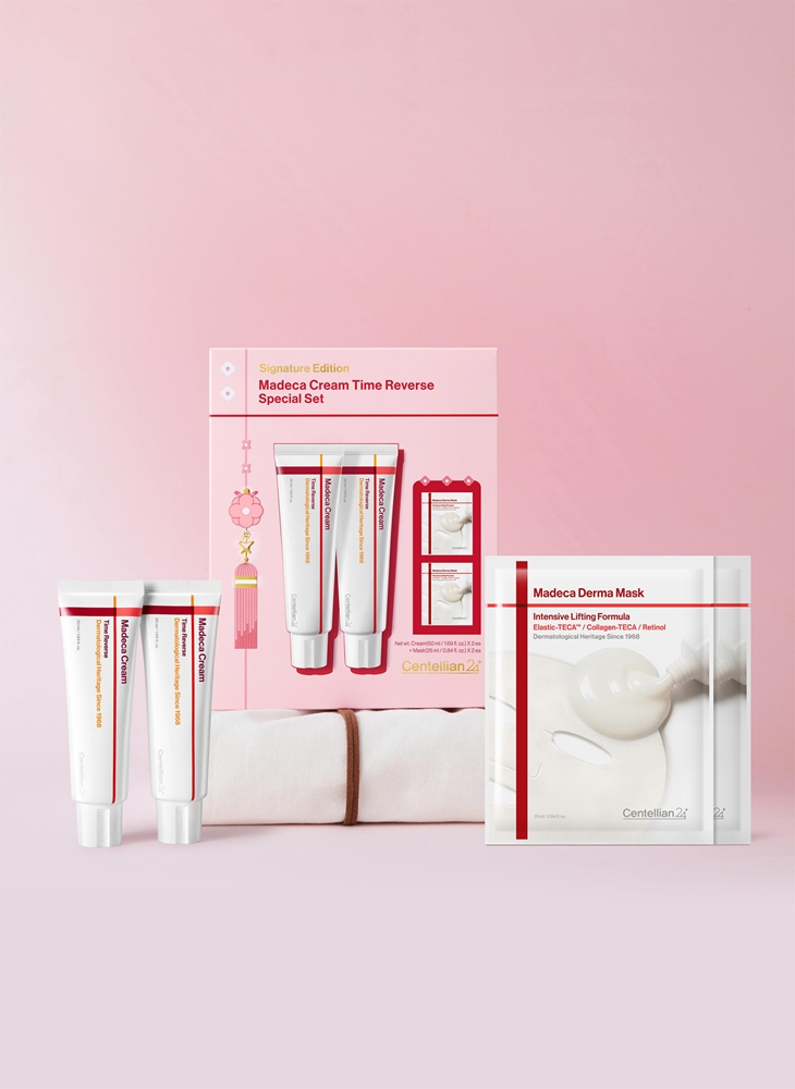 Набор для ухода за лицом Centellian24 Madeca Cream Time Reverse Signature Edition: крем и тканевые маски — фото 4