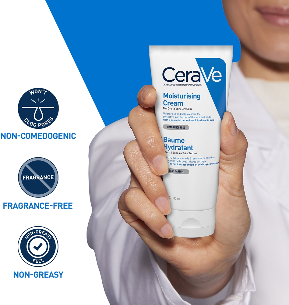 CeraVe Moisturizers creme hidratante de rosto e corpo para pele seca a ...