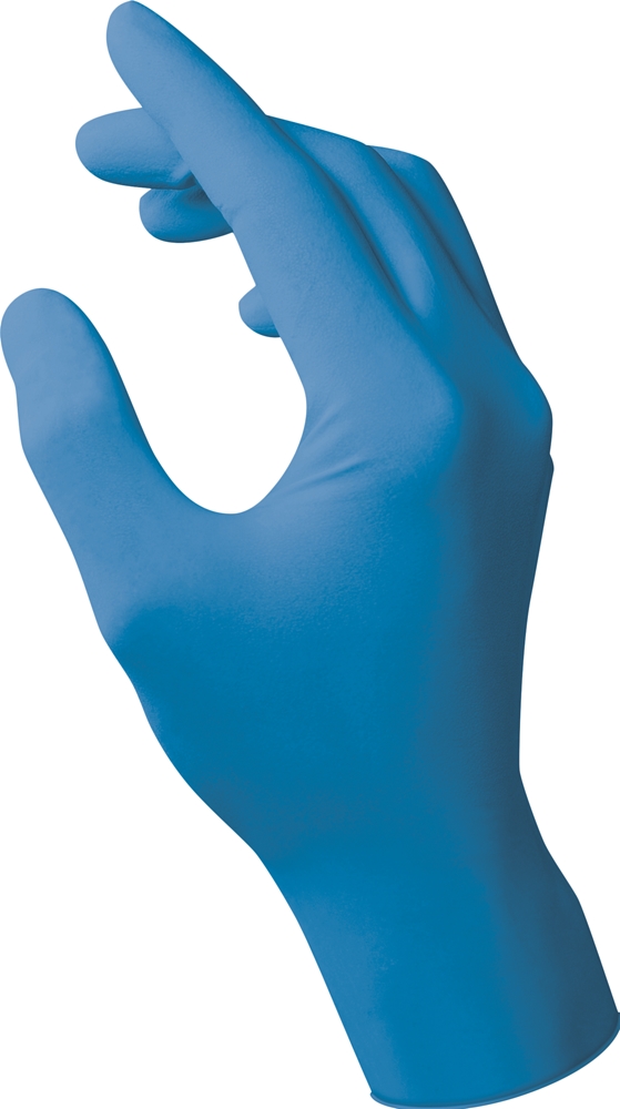 Cranberry Luxe Azure nitrile powderfree gloves with lanolin and