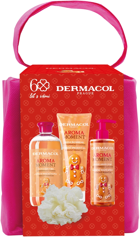 Набор косметики Dermacol Aroma Moment Gingerbread Cookies подарочный, с пеной для ванны, гелем для душа и жидким мылом
