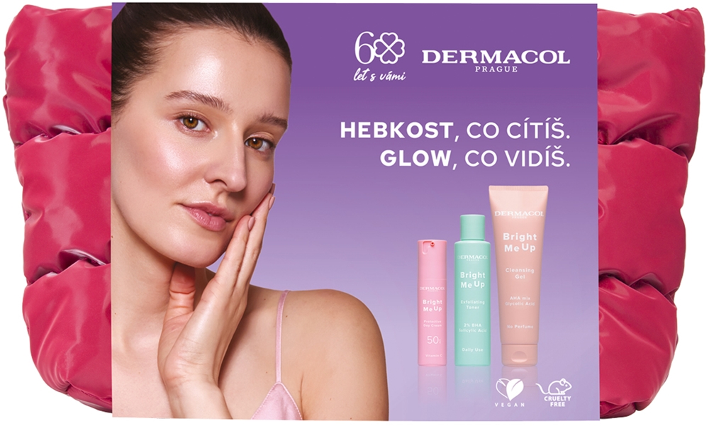 Набор для ухода за лицом Dermacol Bright Me Up подарочный, тоник, гель для умывания и дневной крем с витамином C