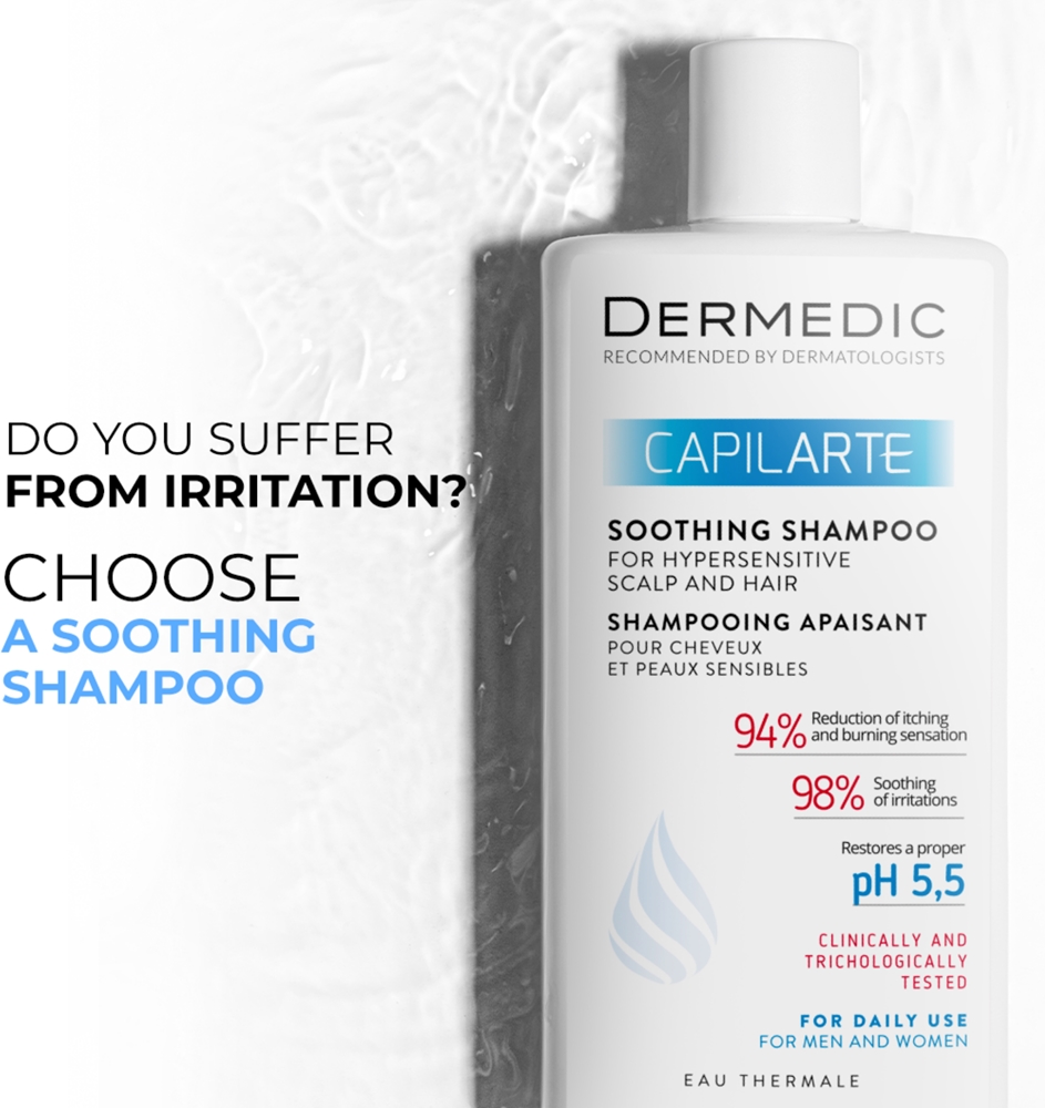 Dermedic Capilarte Soothing Shampoo for sensitive and irritated skin ...