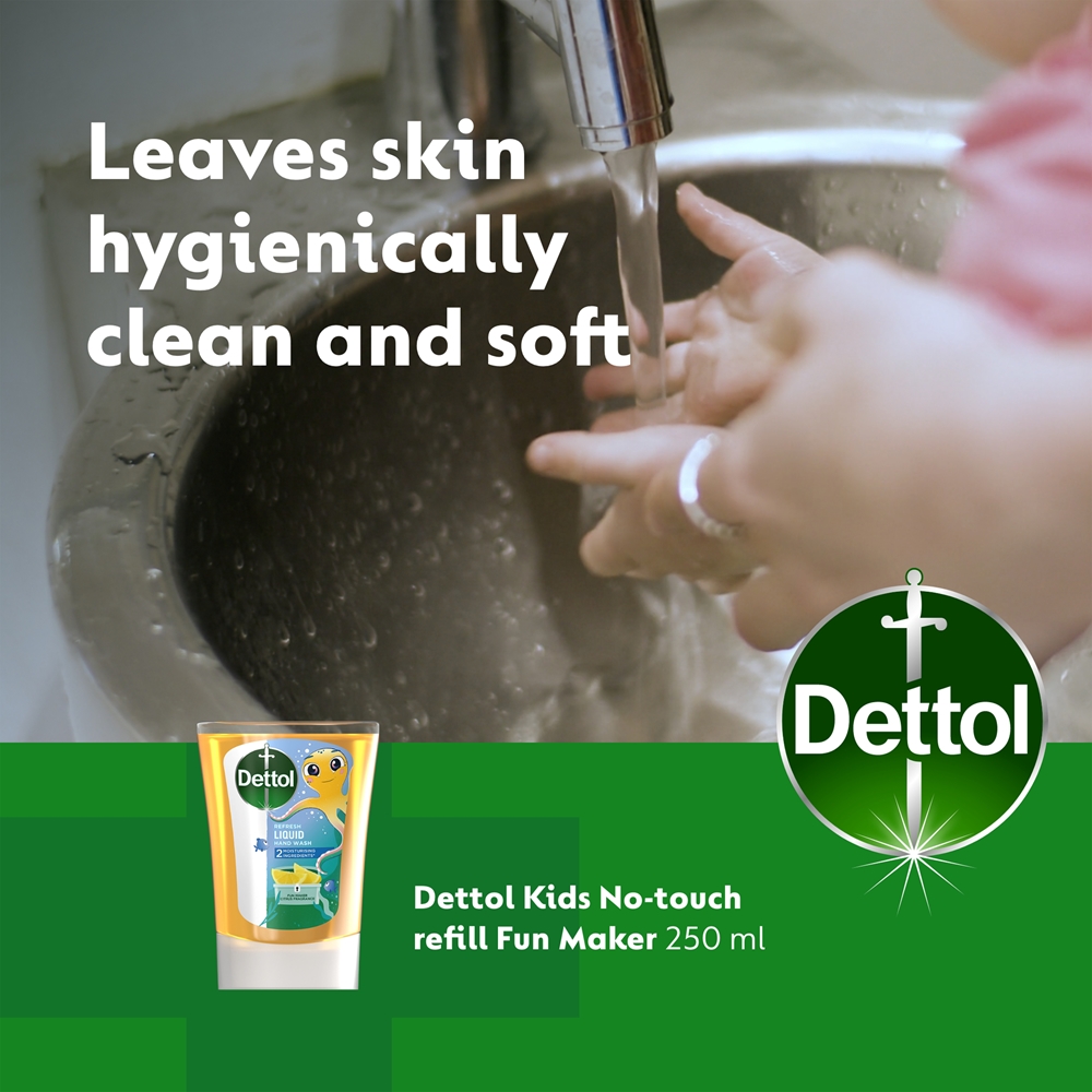 Dettol Soft on Skin Kids Fun Maker refill for touch-free soap dispenser ...