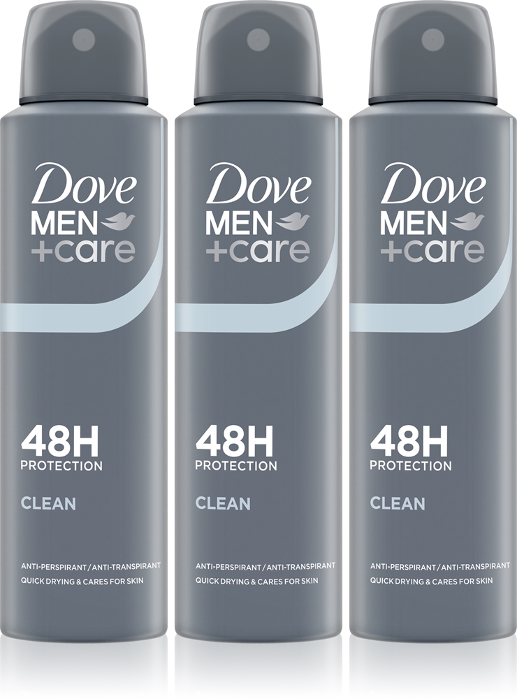 Набор антиперспирантов-спреев Dove Men+Care Clean Comfort мужской, 3 × 150 мл