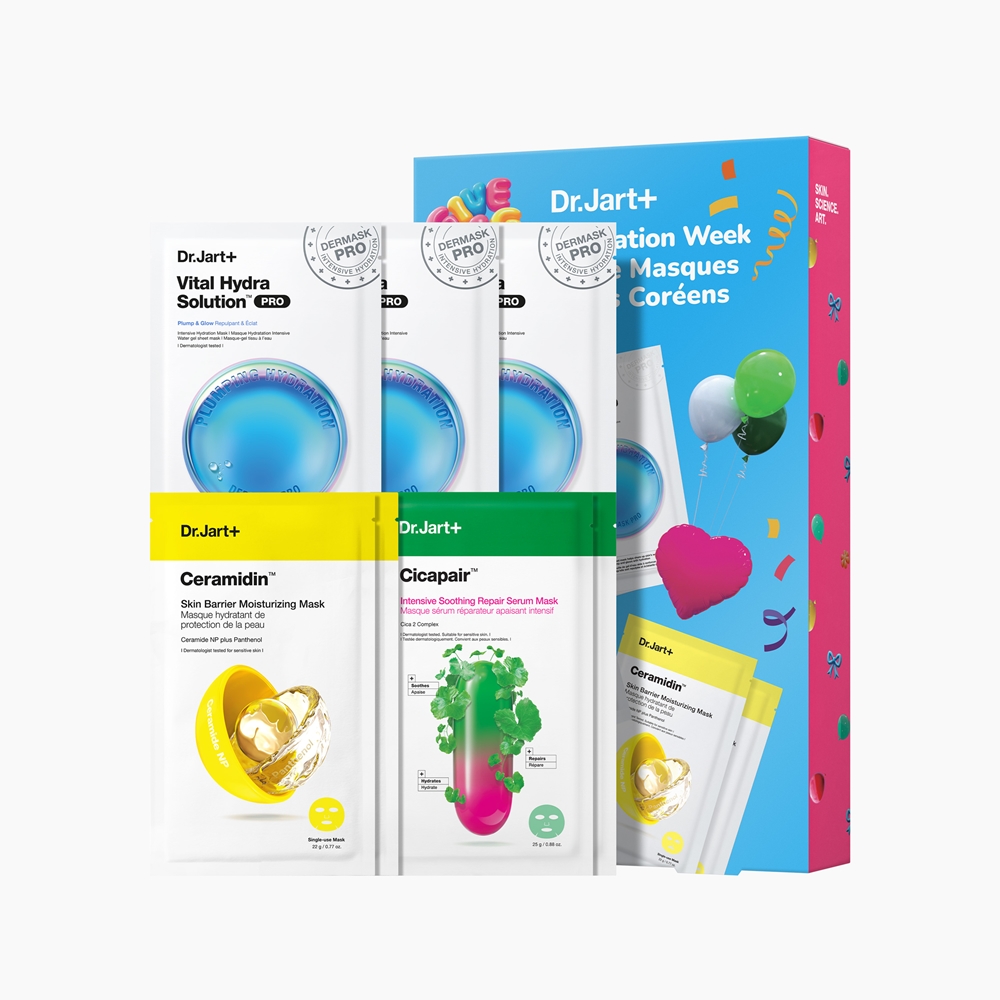 Набор масок для лица Dr. Jart+ Holiday K-Mask Hydration Week увлажняющих, подарочный, 1 шт
