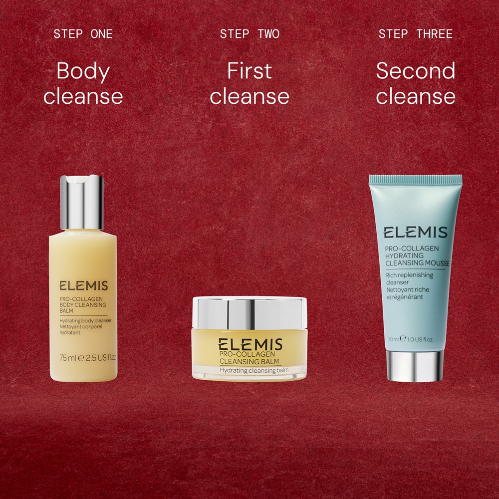 Набор косметики Elemis The Ultimate Getaway Collection с очищающими средствами, кремами и косметичкой — фото 3