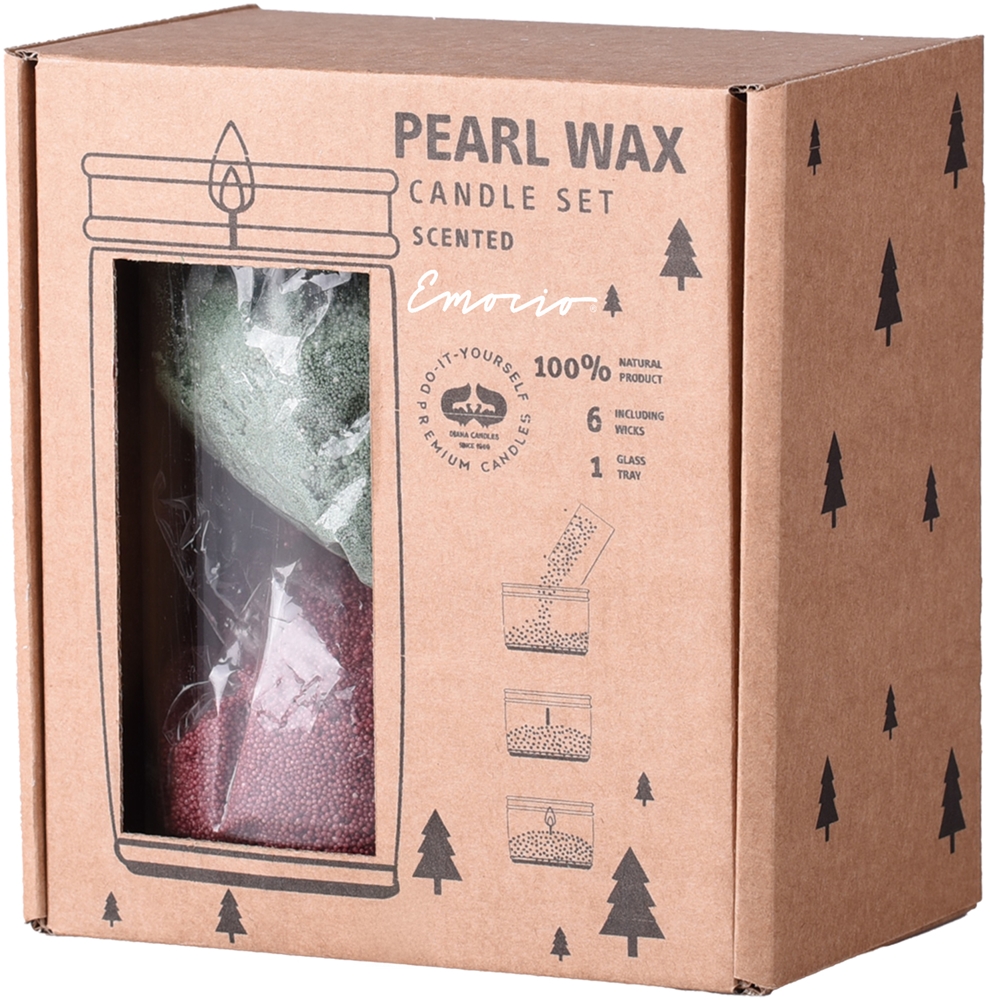 Свеча декоративная Emocio Pearl Wax Set набор с воском и фитилями, 500 г