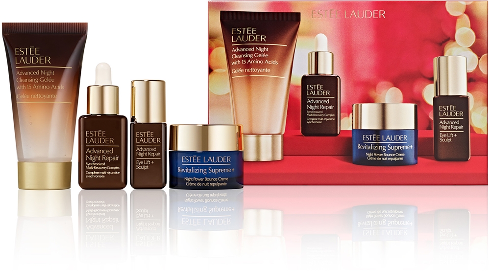 Estée Lauder Holiday Advanced Night Repair Discovery Set - Набор косметики для лица Estee Lauder Holiday Advanced Night Repair Discovery Set с гелем, сывороткой, кремом для век и ночным кремом, 1 шт