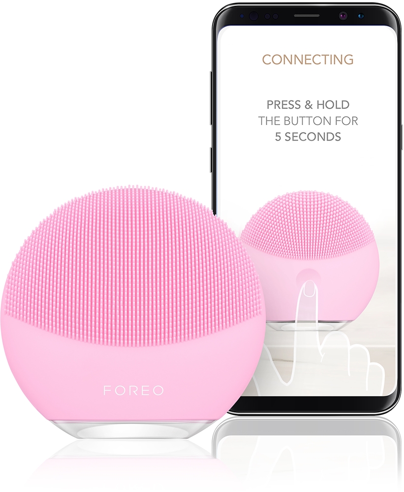 Щётка для очищения лица FOREO LUNA 3 Mini звуковая, с функцией Glow Boost, 1 шт Pearl Pink — фото 3