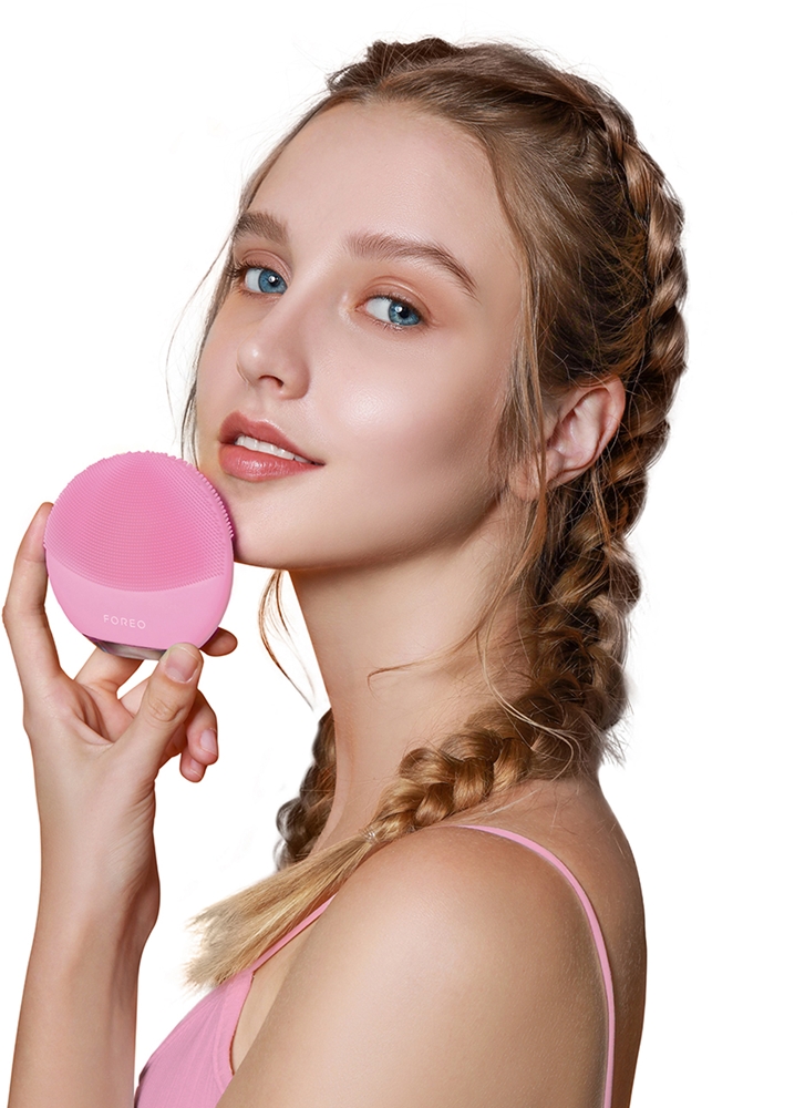Щётка для очищения лица FOREO LUNA 3 Mini звуковая, с функцией Glow Boost, 1 шт Pearl Pink — фото 4