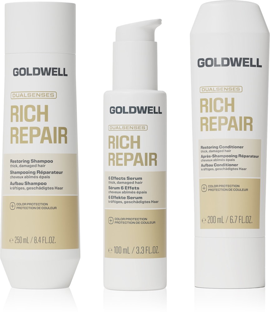 Набор для волос Goldwell Dualsenses Rich Repair восстанавливающий, с кондиционером и сывороткой, 1 шт