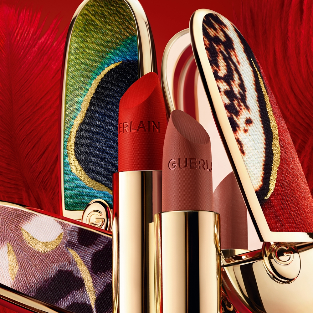 GUERLAIN Majestic Feathers Double Mirror Jewel Case Lipstick Case med ...