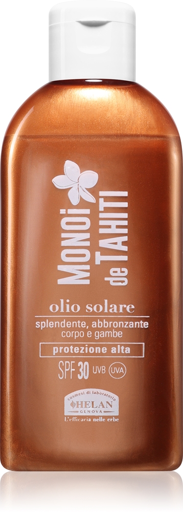 Масло солнцезащитное для тела Helan MONOI de TAHITI Shiny Suntan Oil SPF30 для загара, 150 мл SPF 30