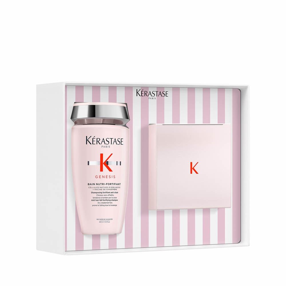 Kérastase Genesis Travel-Size Discovery Gift Set, With Shampoo Conditioner And Blow Dry Spray Nourishing And Fortifying Routine For Weakened Hair~p137167929