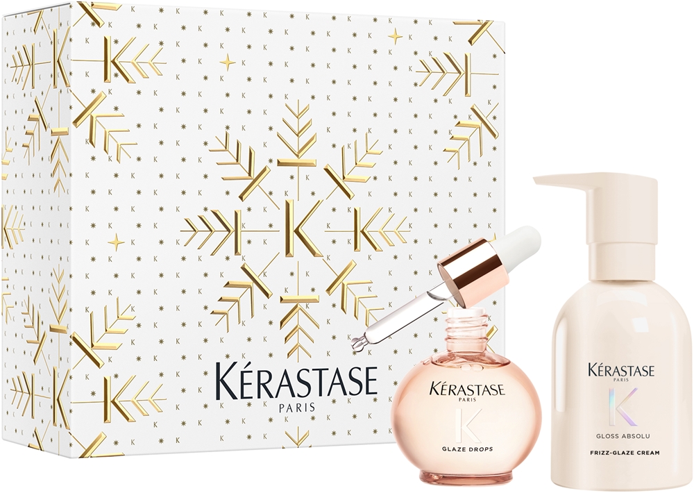 Kérastase Gloss Absolu - Набор для волос Kerastase Gloss Absolu крем для укладки и масло, против пушистости, подарочный