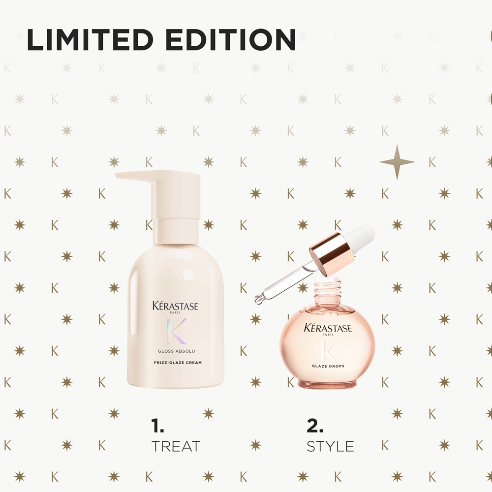 Kérastase Gloss Absolu - Набор для волос Kerastase Gloss Absolu крем для укладки и масло, против пушистости, подарочный — фото 8