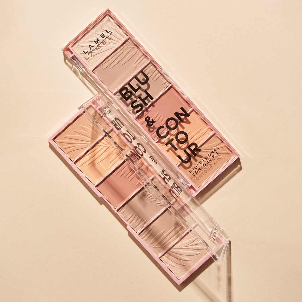 LAMEL Blush & Contour Palette mit Kontur-Rouges