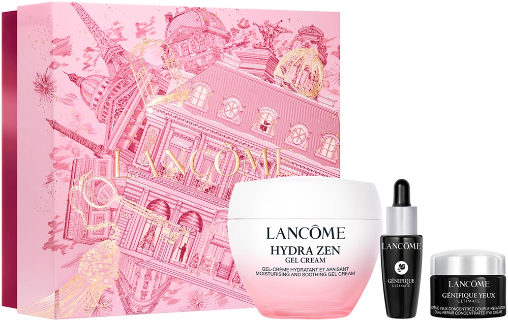 Lancôme Hydra Zen Gel Cream - Набор подарочный Lancome Hydra Zen Gel Cream: крем-гель, сыворотка и крем для кожи вокруг глаз