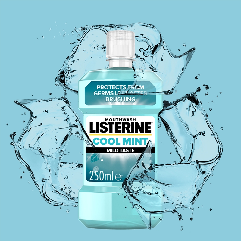 Listerine Cool Mint Mild Taste bain de bouche sans alcool | notino.fr