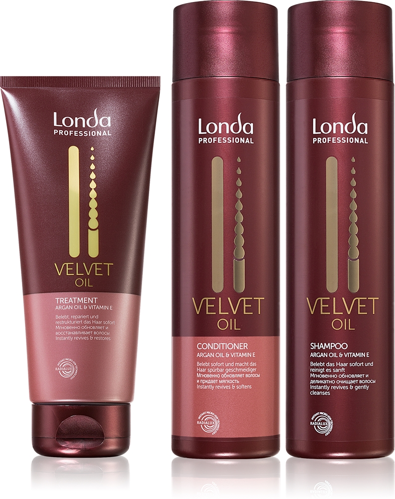 Набор для волос Londa Professional Velvet Oil Set шампунь, кондиционер и маска, с аргановым маслом, 3 шт