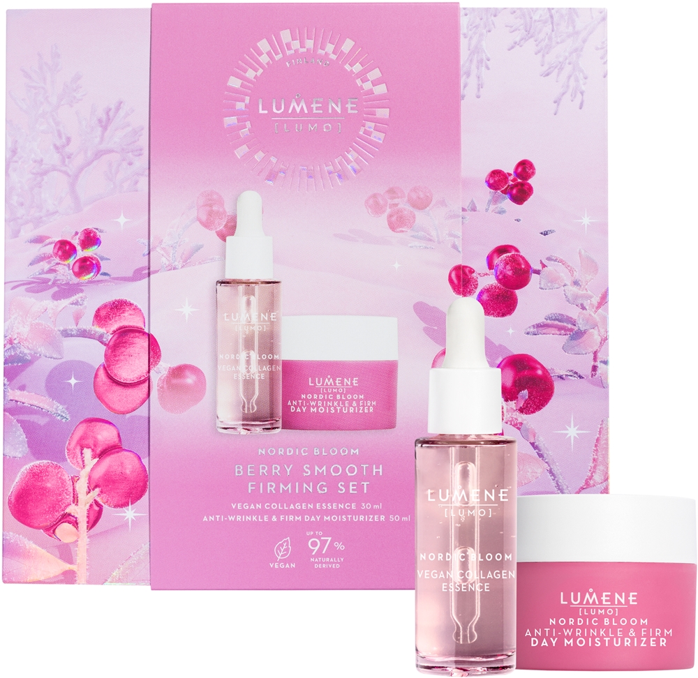 Набор для ухода за лицом Lumene Nordic Bloom [LUMO] Berry Smooth, дневной крем и разглаживающая сыворотка, 50 мл и 30 мл