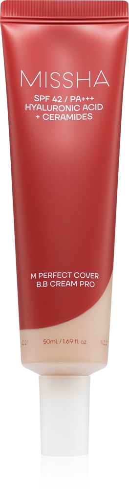 Тонирующий крем BB Missha M Perfect Cover BB Cream Pro, с эффектом сияния, 50 мл, оттенок #19