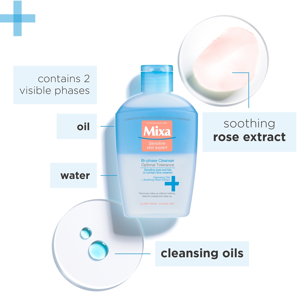 Mixa Optimal Tolerance двуфазен продукт за отстраняване на грим от ...