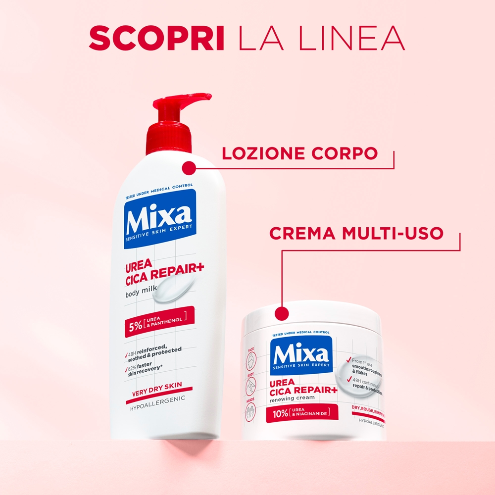 Mixa Crema Riparatrice Levigante Urea Cica Repair 400 Ml