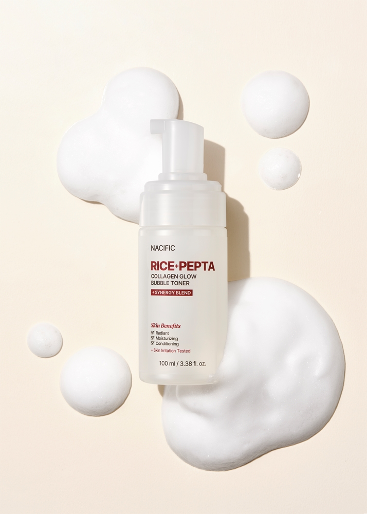 Тоник для лица Nacific Rice + Pepta Collagen Glow Bubble Toner увлажняющий, для сияния, 100 мл — фото 2