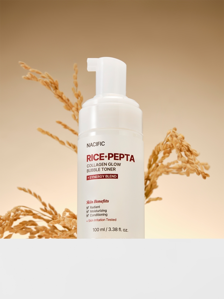 Тоник для лица Nacific Rice + Pepta Collagen Glow Bubble Toner увлажняющий, для сияния, 100 мл — фото 5