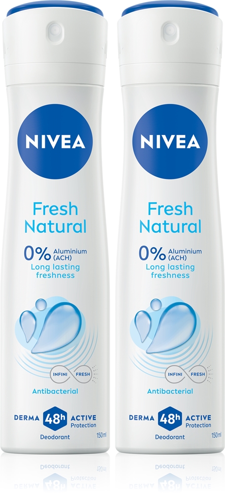 Набор дезодорантов-спреев NIVEA Fresh Natural для женщин, 2 шт. по 150 мл