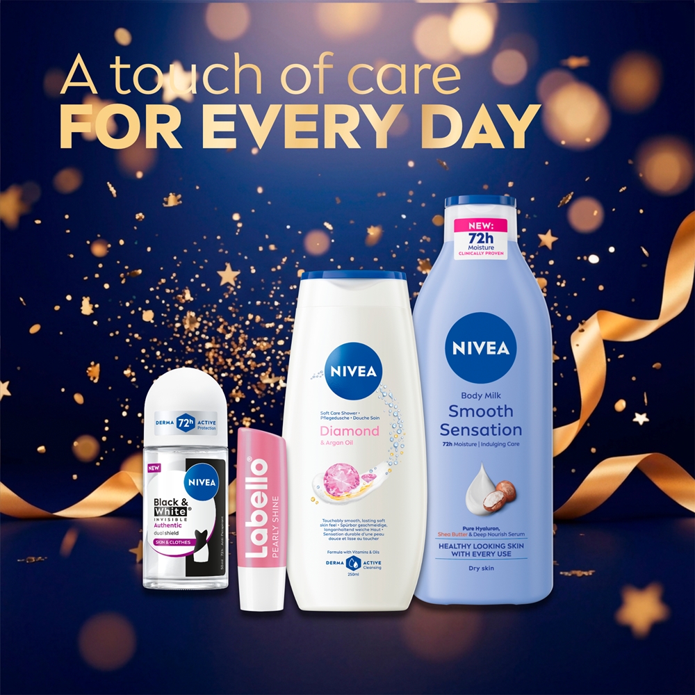 Набор косметики для тела NIVEA Time to Shine подарочный, молочко для тела, гель для душа, антиперспирант — фото 7