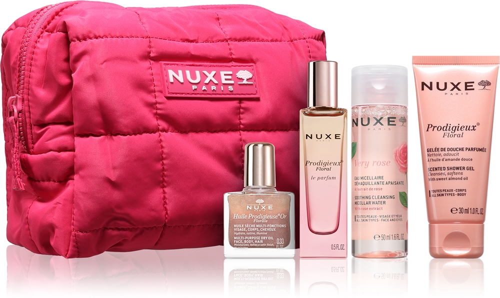 Набор косметики Nuxe Prodigieux My Pink Crush мини-версии средств, с косметичкой, 1 шт