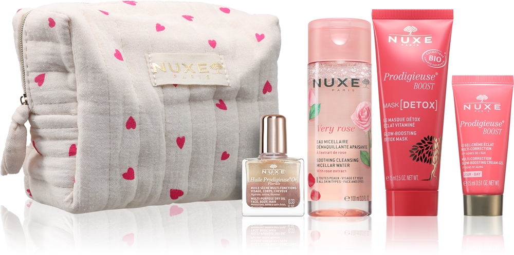 Набор для ухода за лицом Nuxe My Pink Crush мицеллярная вода, маска, масло и гель-крем, 1 шт