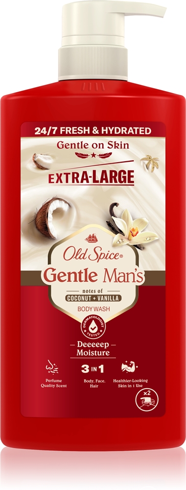Гель для душа Old Spice Gentle Man's Coconut Vanilla для тела, лица и волос, 800 мл