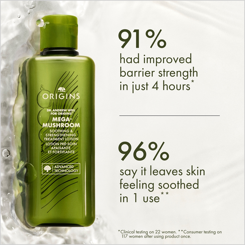 Тоник для лица Origins Mega-Mushroom Relief Resilience Soothing Treatment Lotion успокаивающий, 200 мл — фото 2