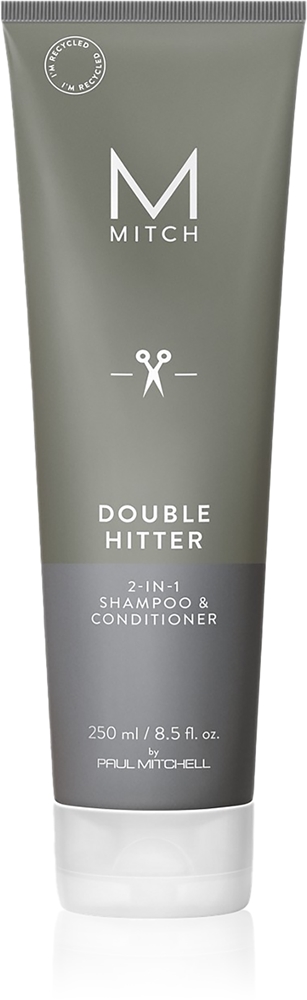 Шампунь и кондиционер 2 в 1 мужской Paul Mitchell Mitch Double Hitter 2-IN-1 Shampoo Conditioner, для лёгкого расчёсывания, 250 мл