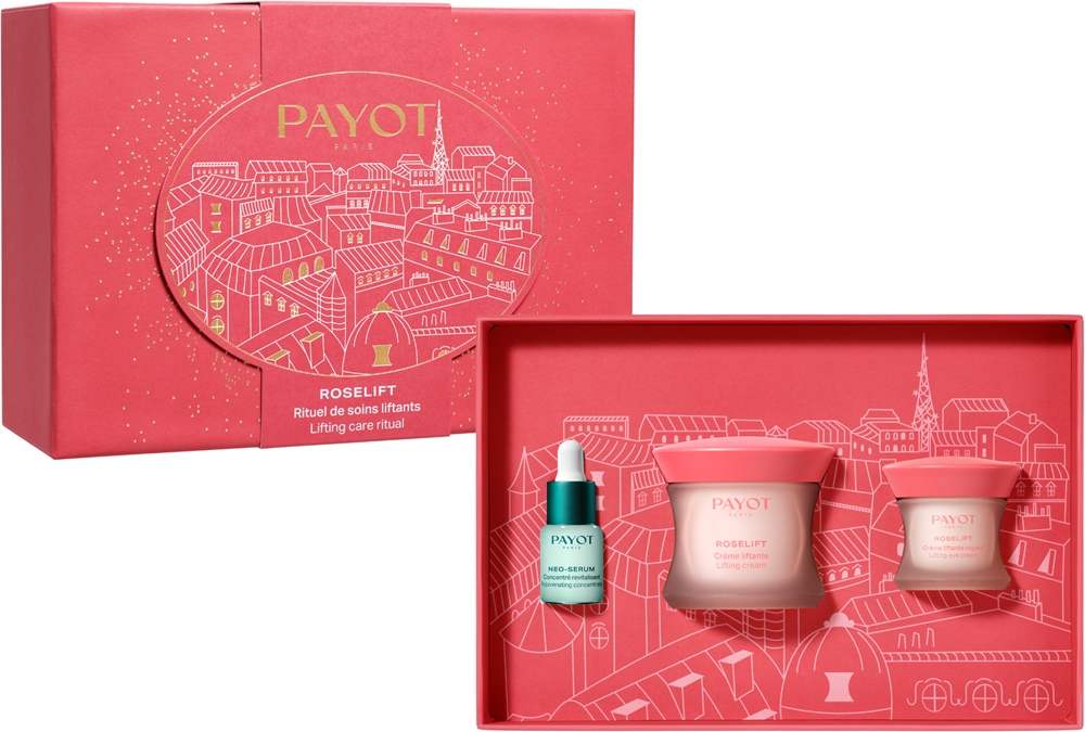 Набор косметики для лица Payot Roselift с эффектом лифтинга, дневной крем, крем для глаз и сыворотка
