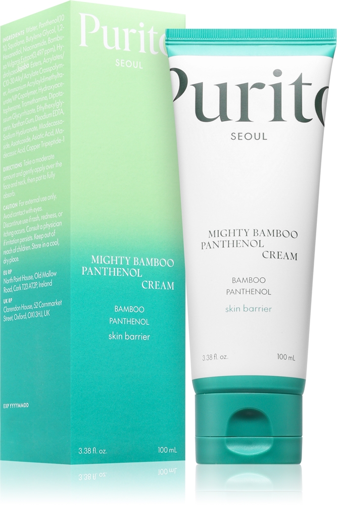 Purito Mighty Bamboo Panthenol Cream intensive regenerating cream to restore the skin barrier