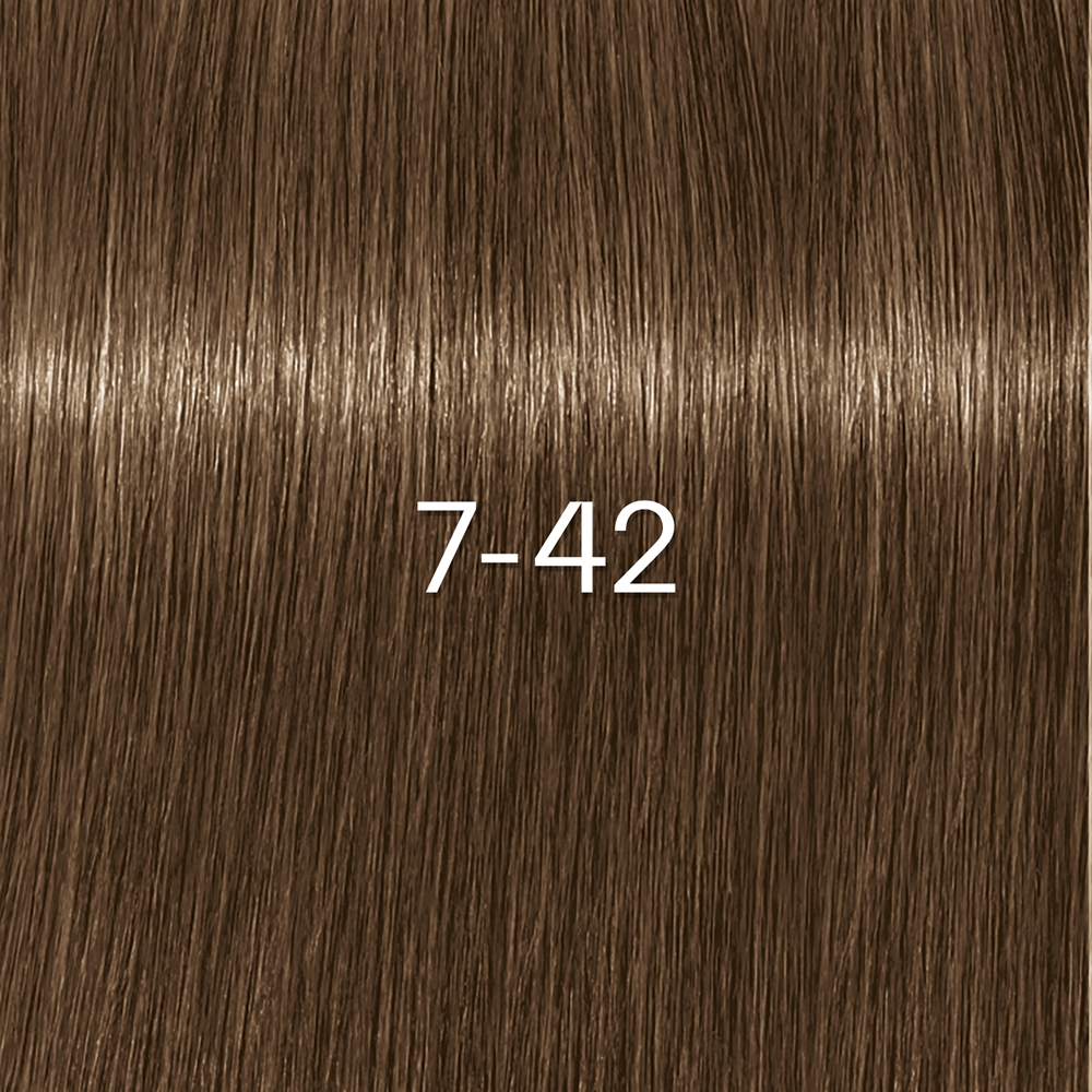 Стойкая крем-краска для волос Schwarzkopf Professional IGORA ZERO AMM, натуральный эффект, 60 мл, оттенок 7-42 — фото 2