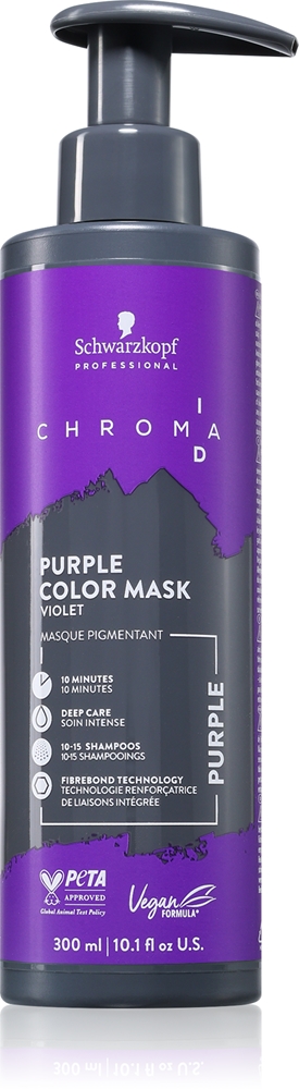 Тонирующая маска для волос Schwarzkopf Professional Chroma ID Color Mask, обновляющая или меняющая оттенок, 300 мл, оттенок Purple
