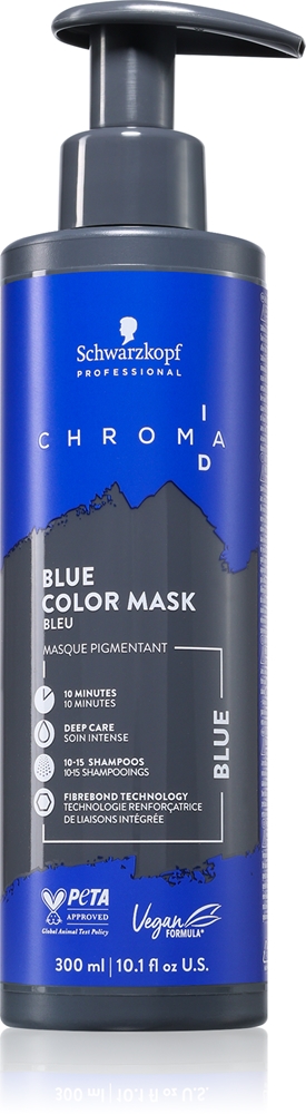 Тонирующая маска для волос Schwarzkopf Professional Chroma ID Color Mask, обновляющая или меняющая оттенок, 300 мл, оттенок Blue