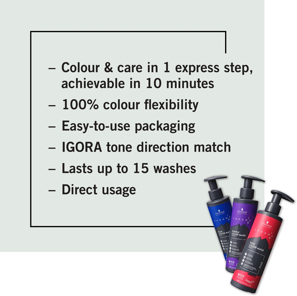 Тонирующая маска для волос Schwarzkopf Professional Chroma ID Color Mask, обновляющая или меняющая оттенок, 300 мл, оттенок 6-46 Raw Cacao — фото 6