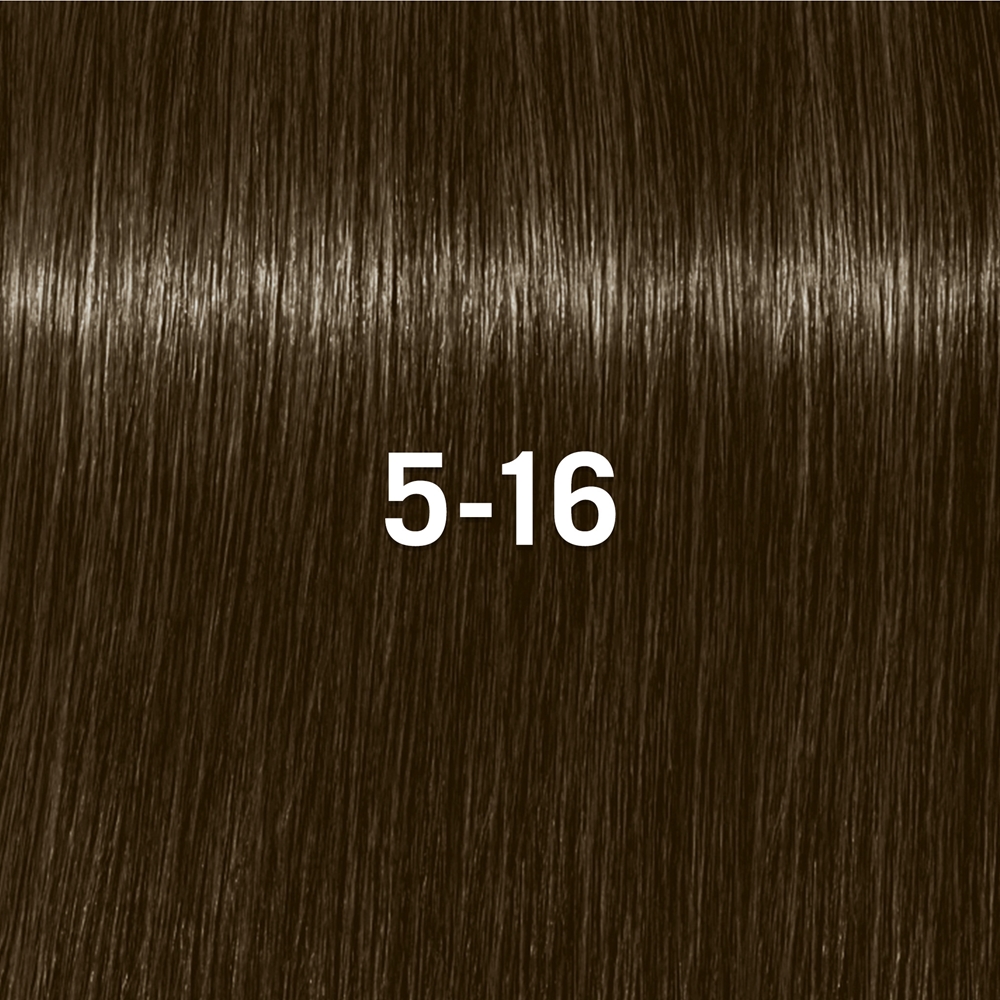 Деми-перманентная краска для волос Schwarzkopf Professional IGORA Vibrance тон в тон, 60 мл, оттенок 5-16 Light Brown Cendré Chocolate — фото 2