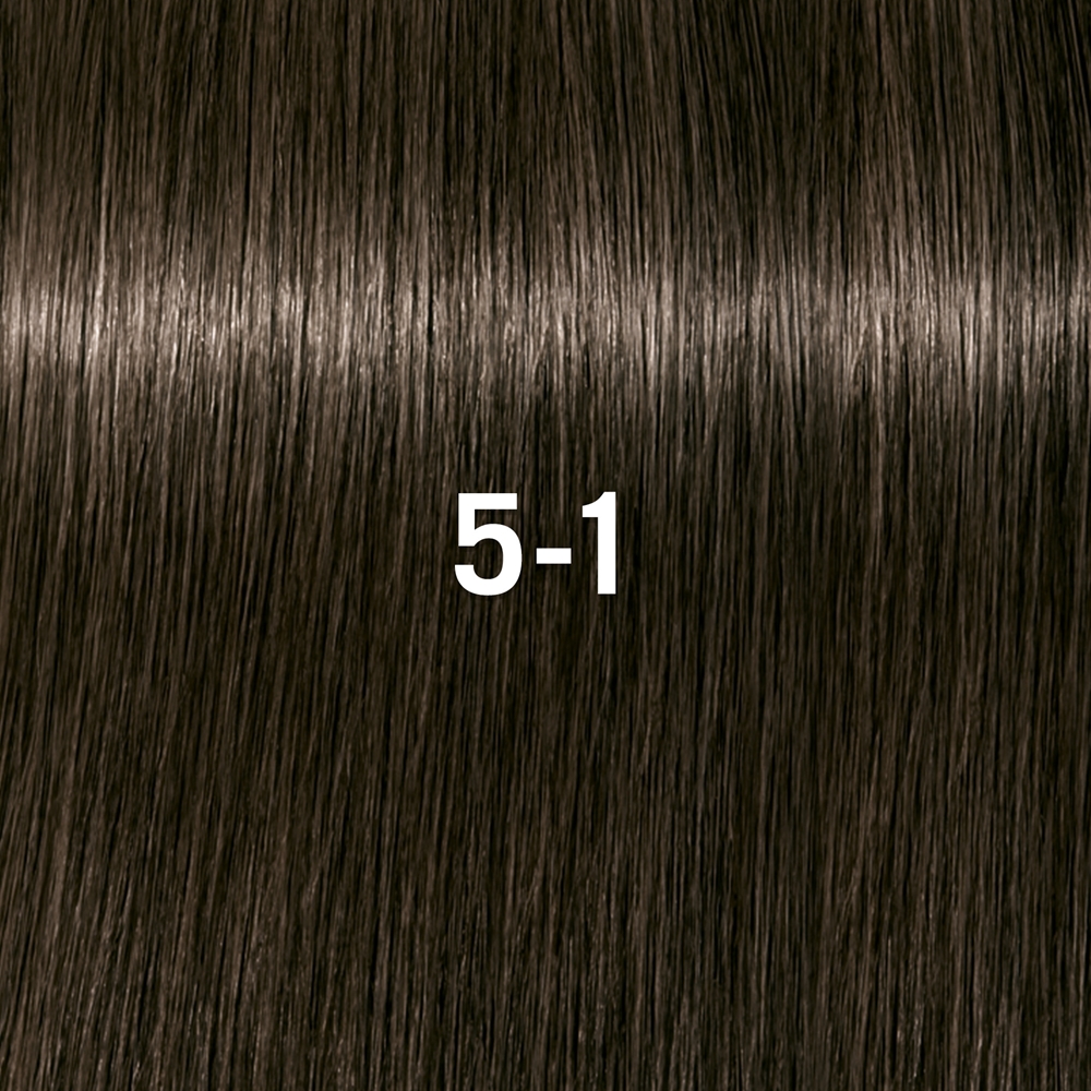 Деми-перманентная краска для волос Schwarzkopf Professional IGORA Vibrance тон в тон, 60 мл, оттенок 5-1 Light Brown Cendre — фото 2